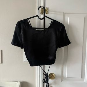 Zara satin crop top